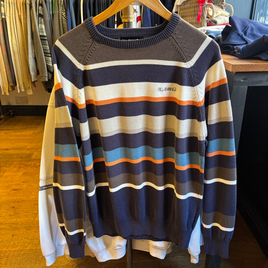 Billabong Striped Colourful Knit Jumper (Large)