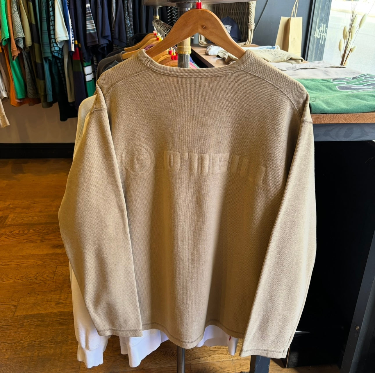 O'Neill 2000's Embossed Logo Longsleeve Top Beige (Large)