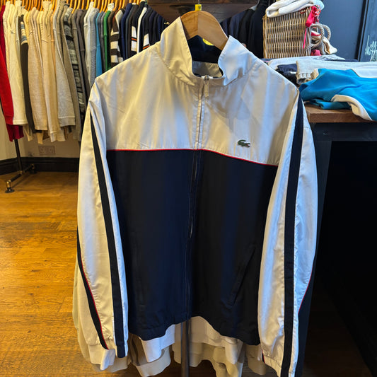 Lacoste Sport Windbreaker Jacket Navy/ White (Medium)