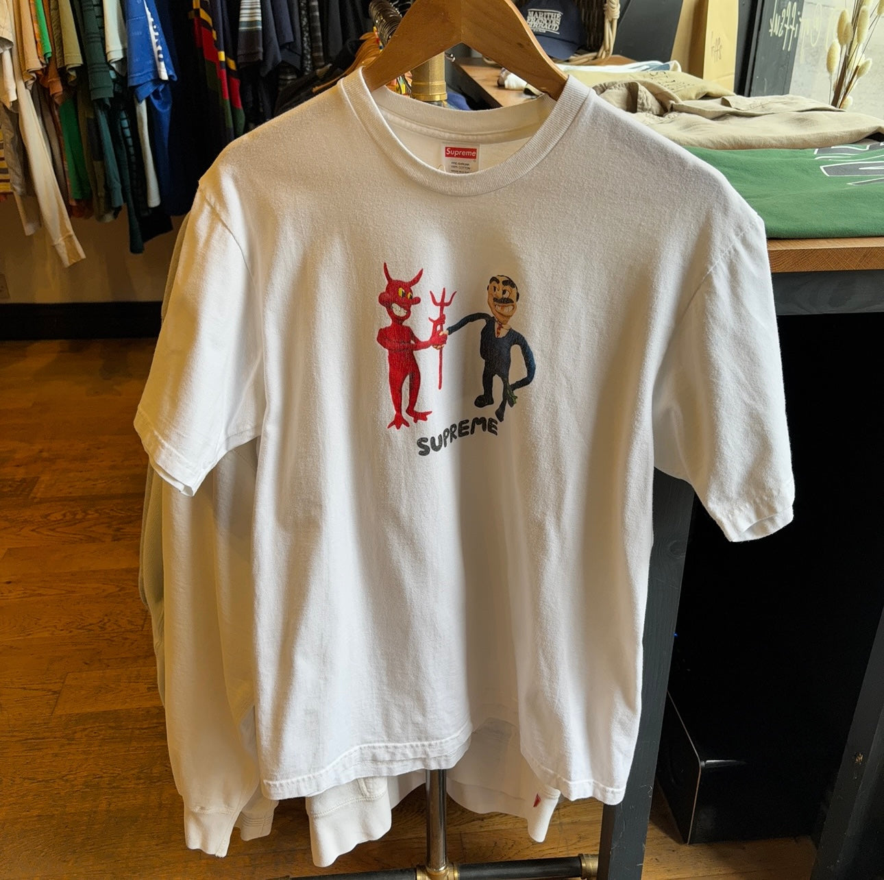 Supreme SS23 Business Graphic T-Shirt White (Large)