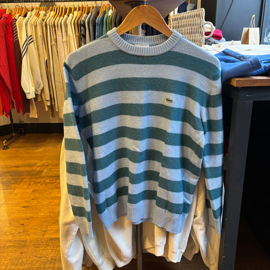 Lacoste Pullover Striped Knit Jumper Blue (Small)