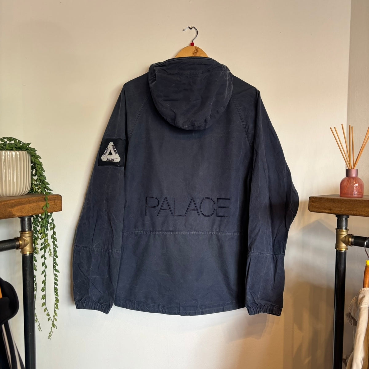 Palace FW20 Cell Net Zip Hooded Jacket Navy (Large)