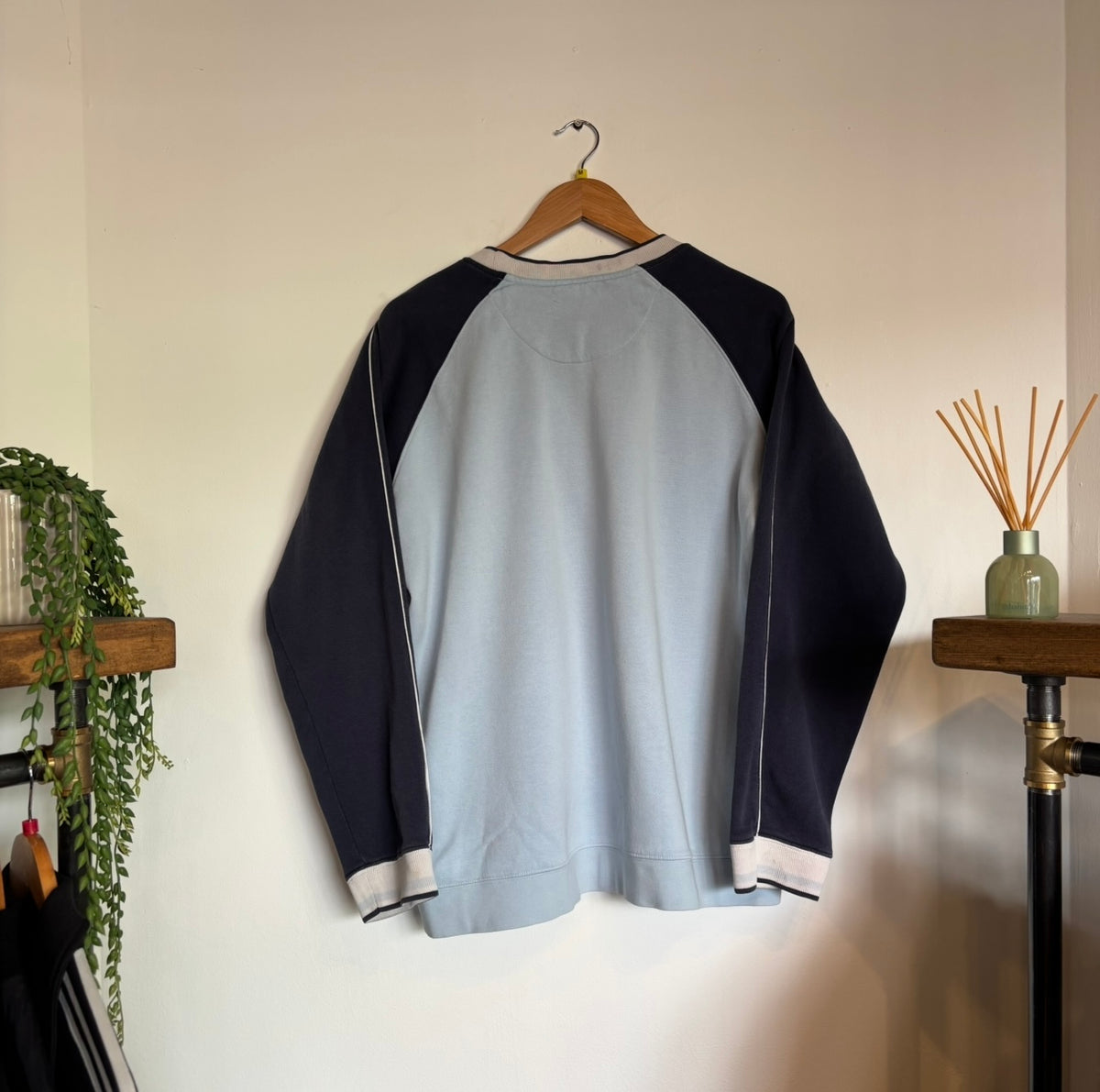 Nike Y2K Spellout Oversized Sweatshirt Light Blue (Medium)