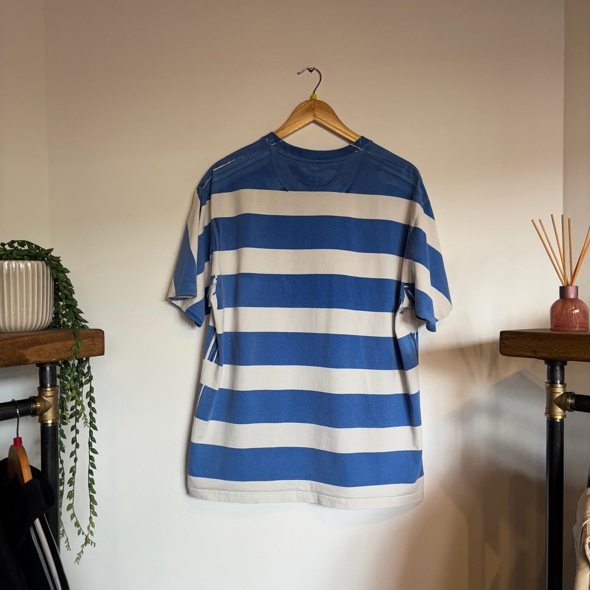 Supreme SS21 Printed Stripe T-Shirt Light Blue (Medium)