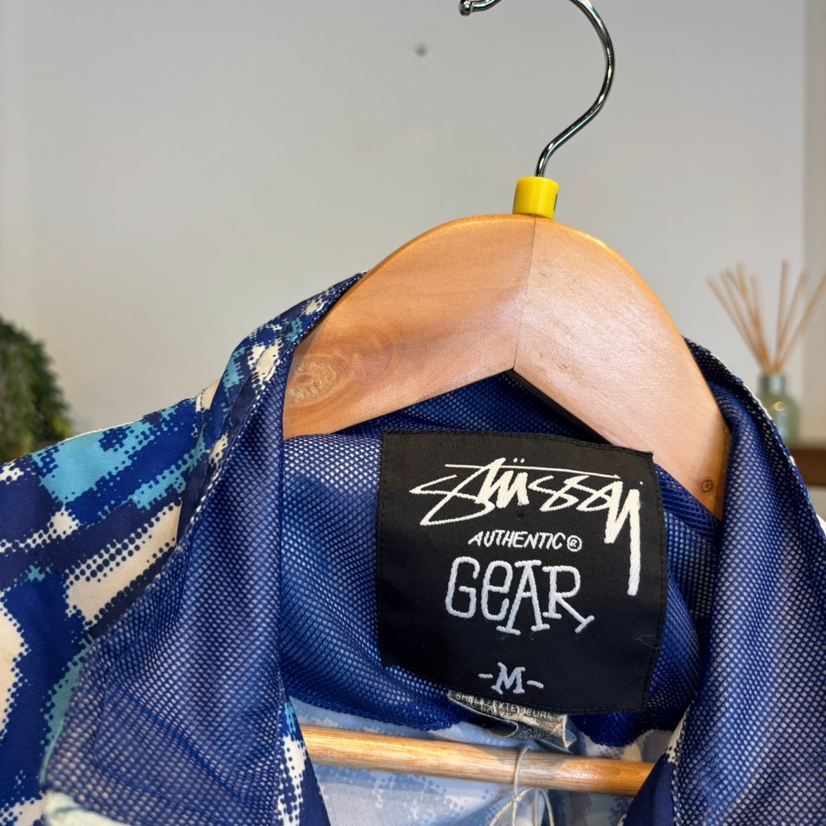 Stussy Windbreaker 3D Camo Zip Jacket Blue (Medium)