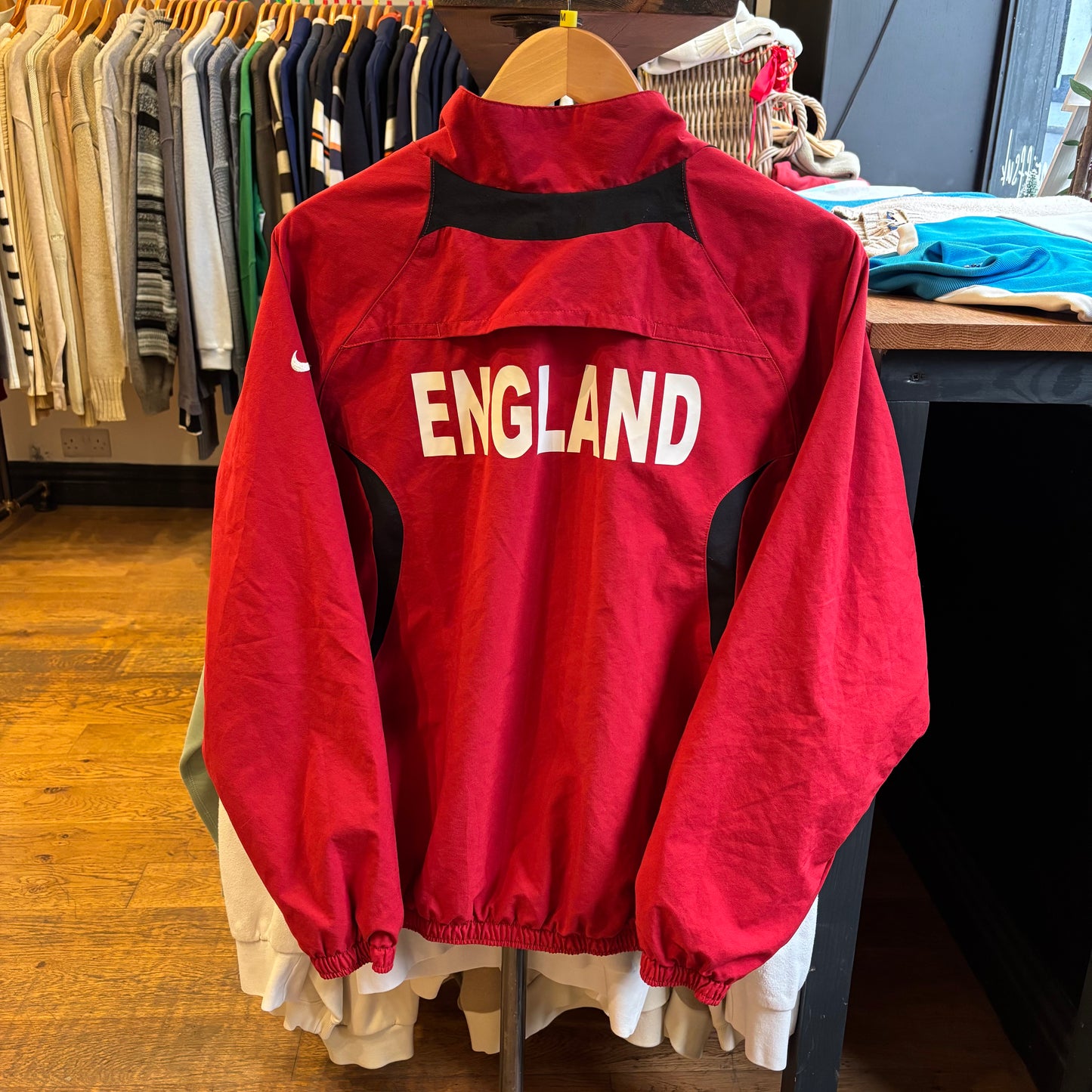 Nike T90 England Rugby 2000's Jacket Red (Medium)