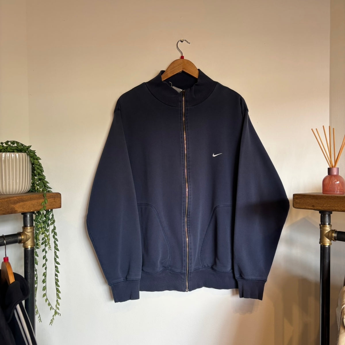 Nike Y2K Swoosh Full Zip Jumper Navy (Large)