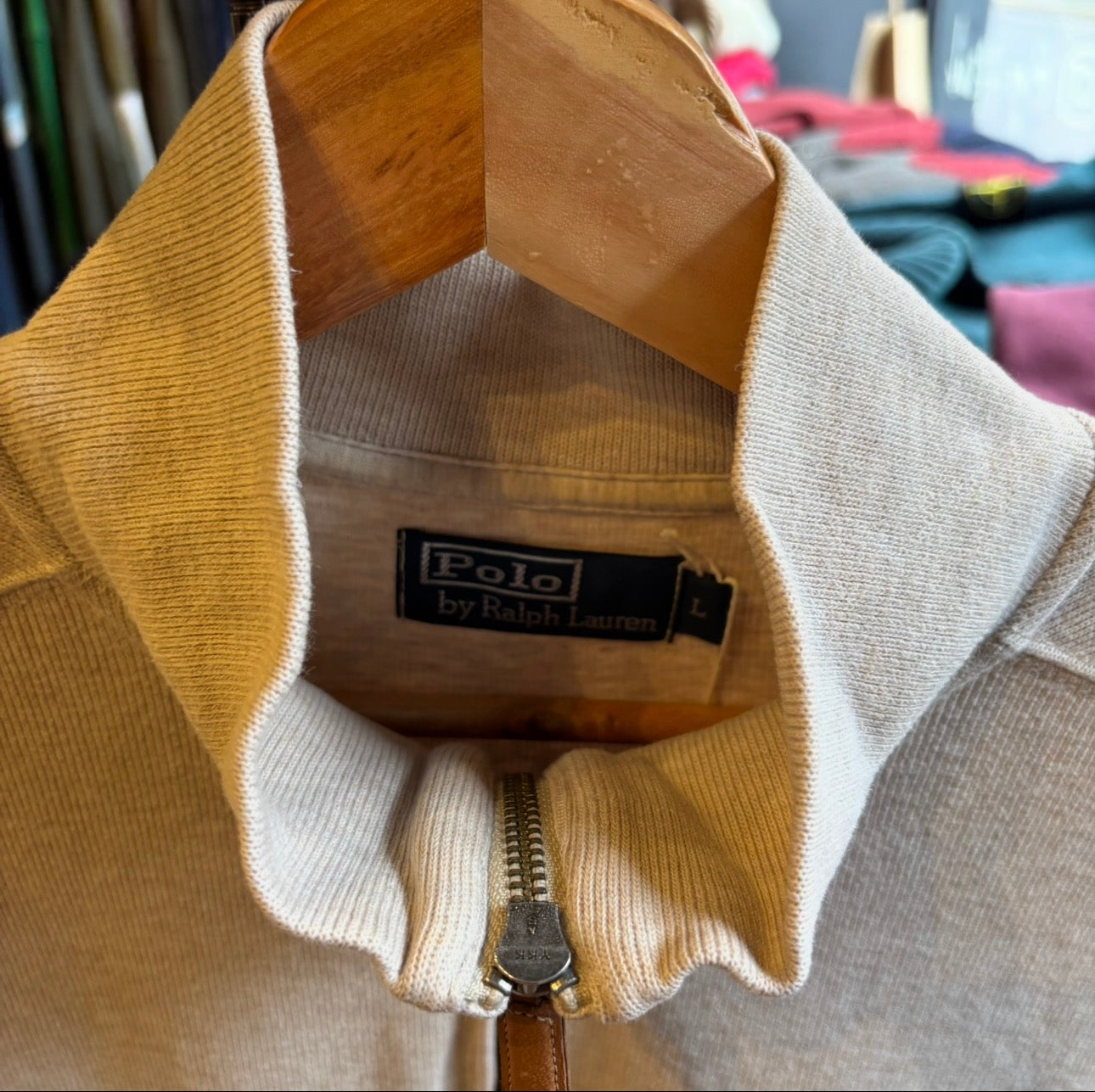 Ralph Lauren Pullover Quarter Zip Cream (Large)