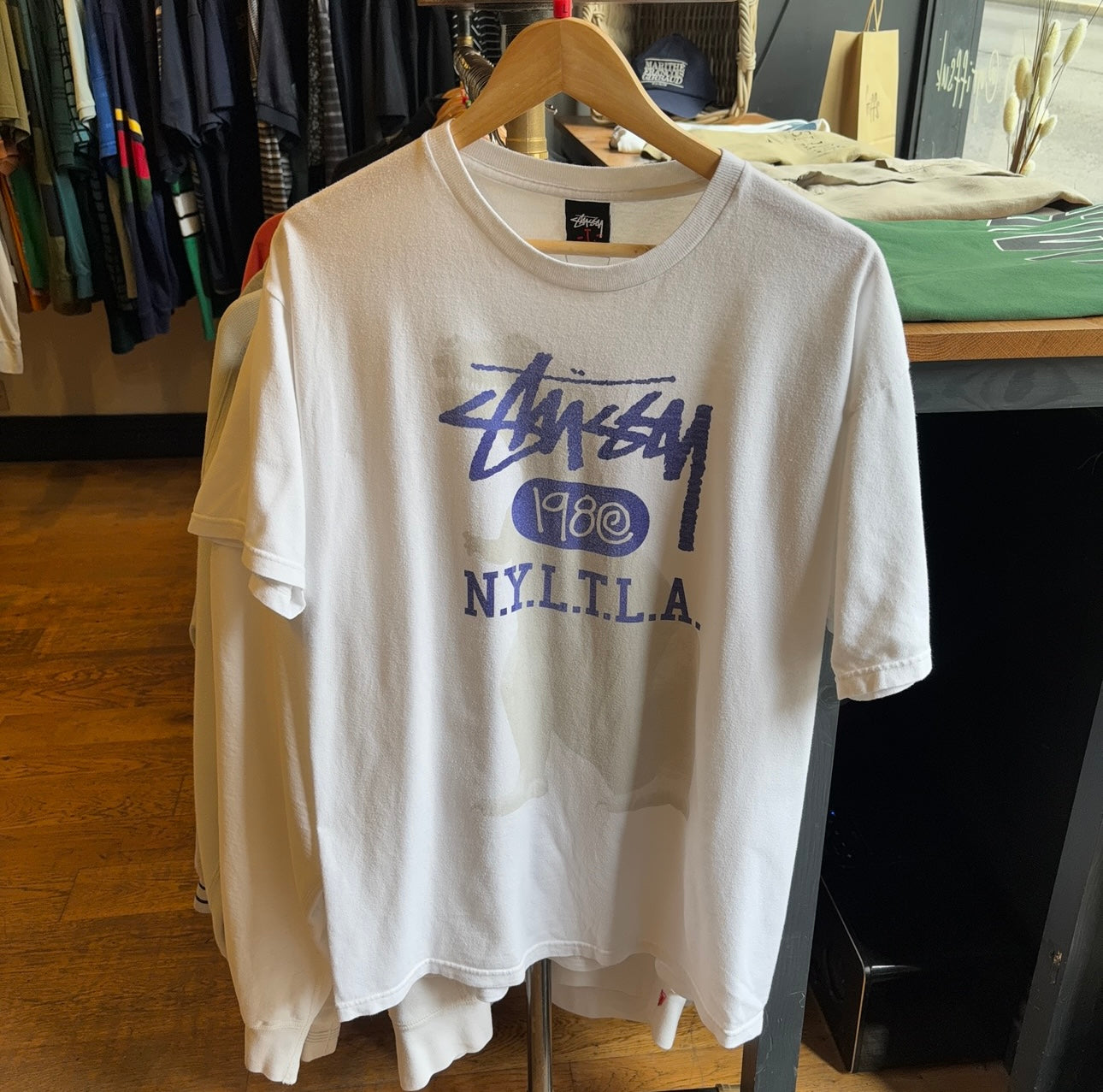 Stussy 2000's Graphic Print T-Shirt White (Large)