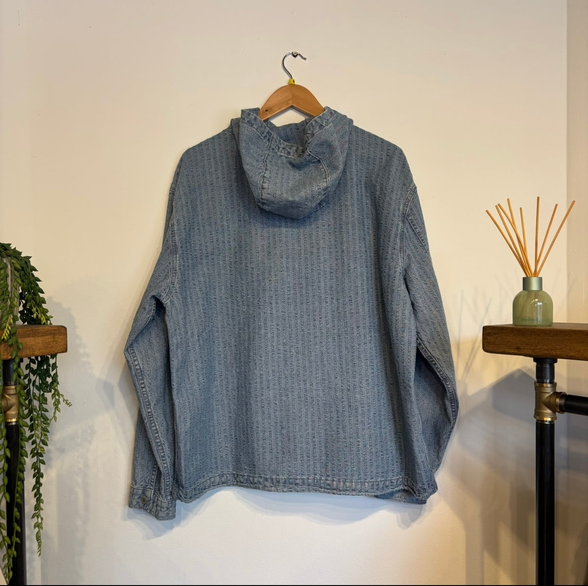 Levi's Denim Pinstripe Anorak Jacket Blue (Medium)