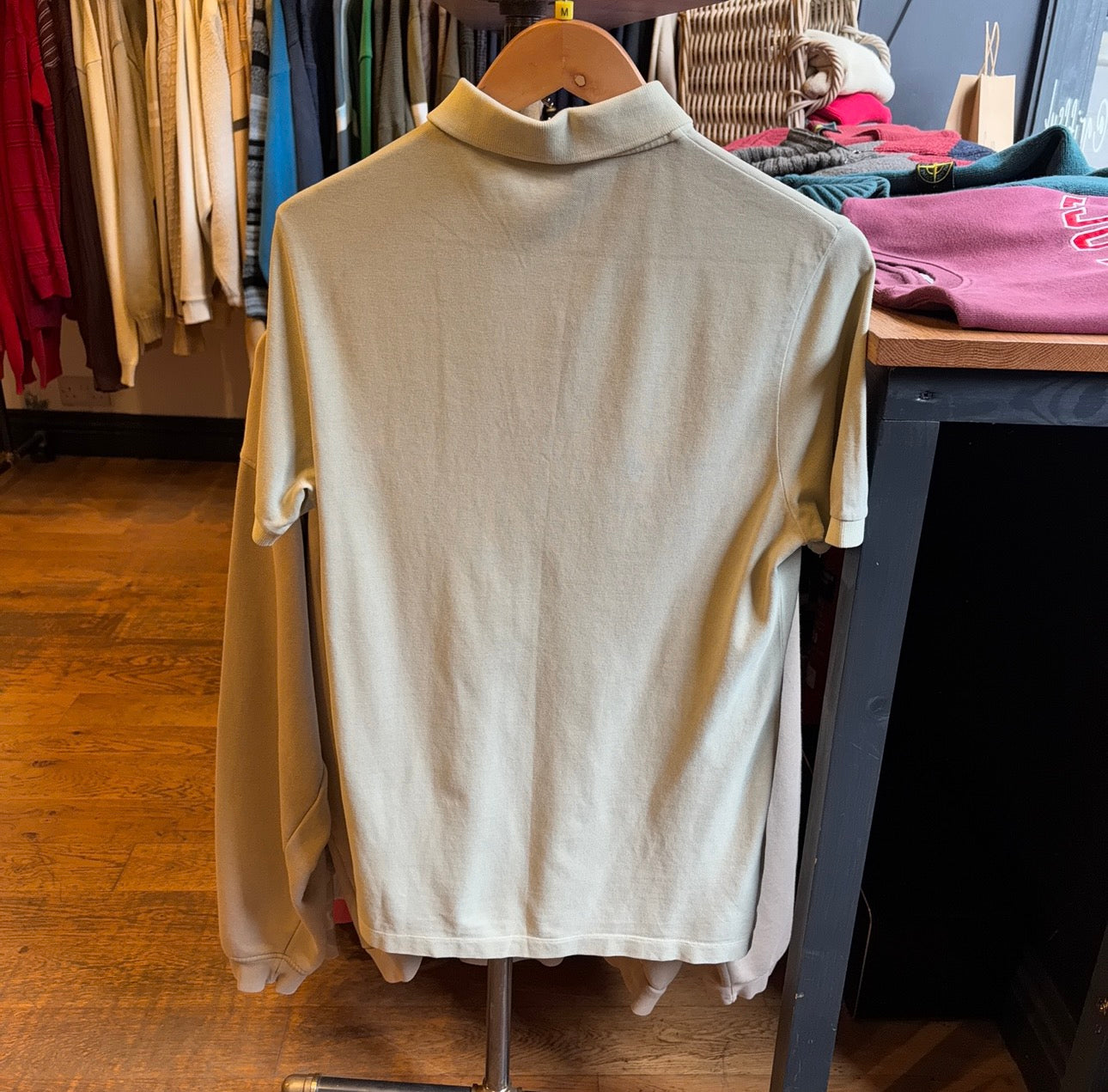 Stone Island SS21 Compass Polo Shirt Beige (Medium)