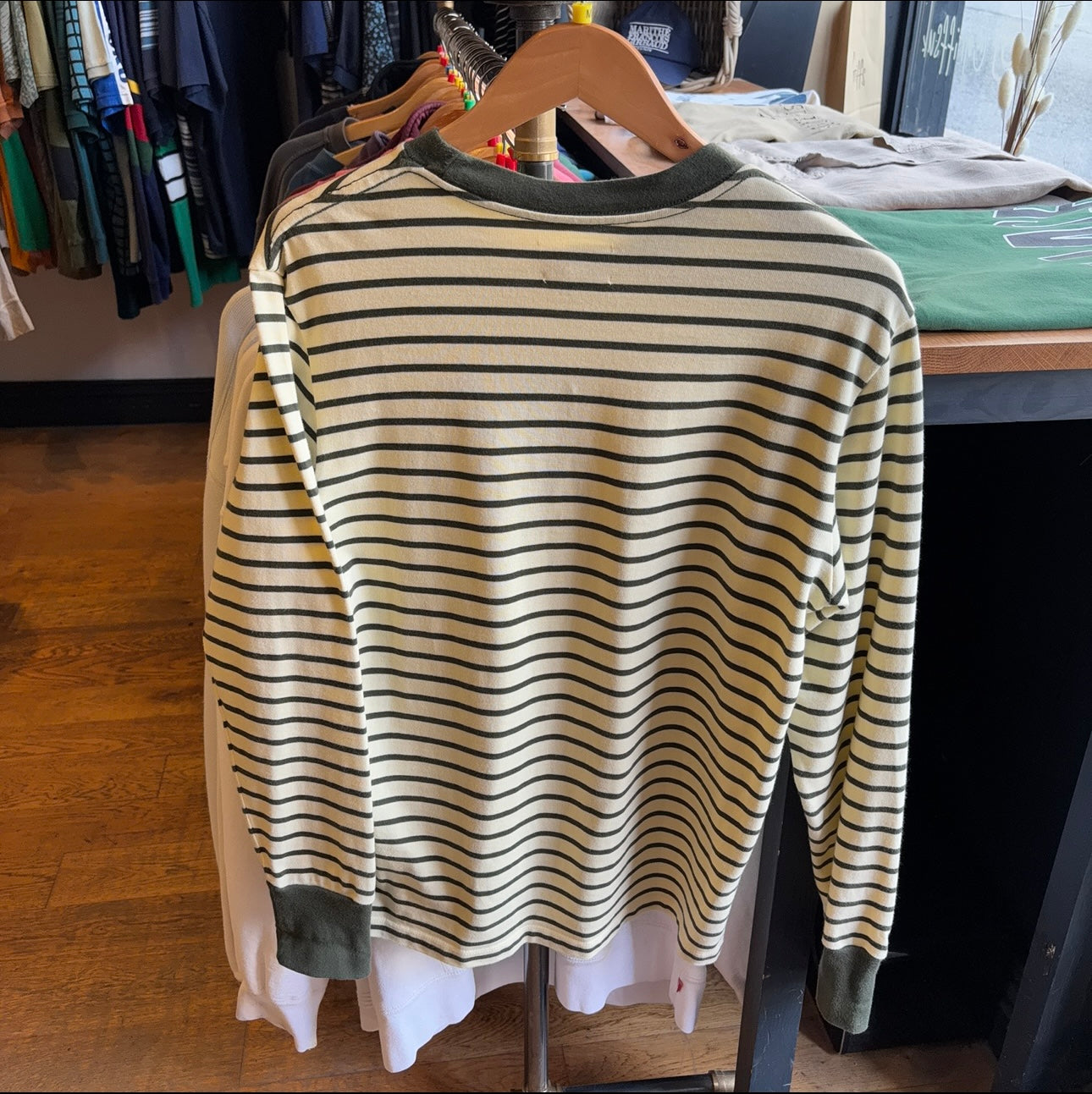 Aime Leon Dore Striped Longsleeve T-Shirt Yellow/ Green (Medium)