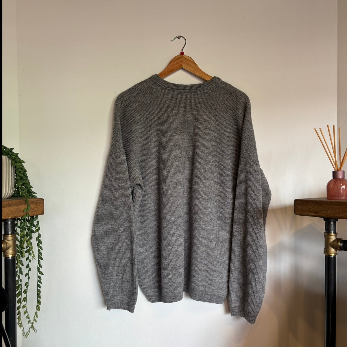 Lacoste Pullover Chunky Knit Jumper Grey (Large)