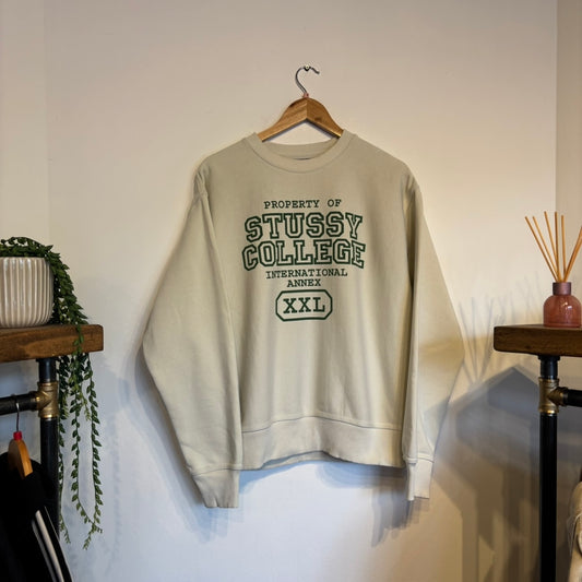 Stussy Property Of Crew Sweatshirt Cream (Small)