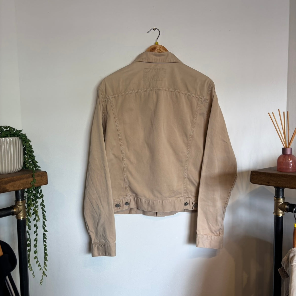 Armani Jeans Button Up Lightweight Jacket Beige (Medium)