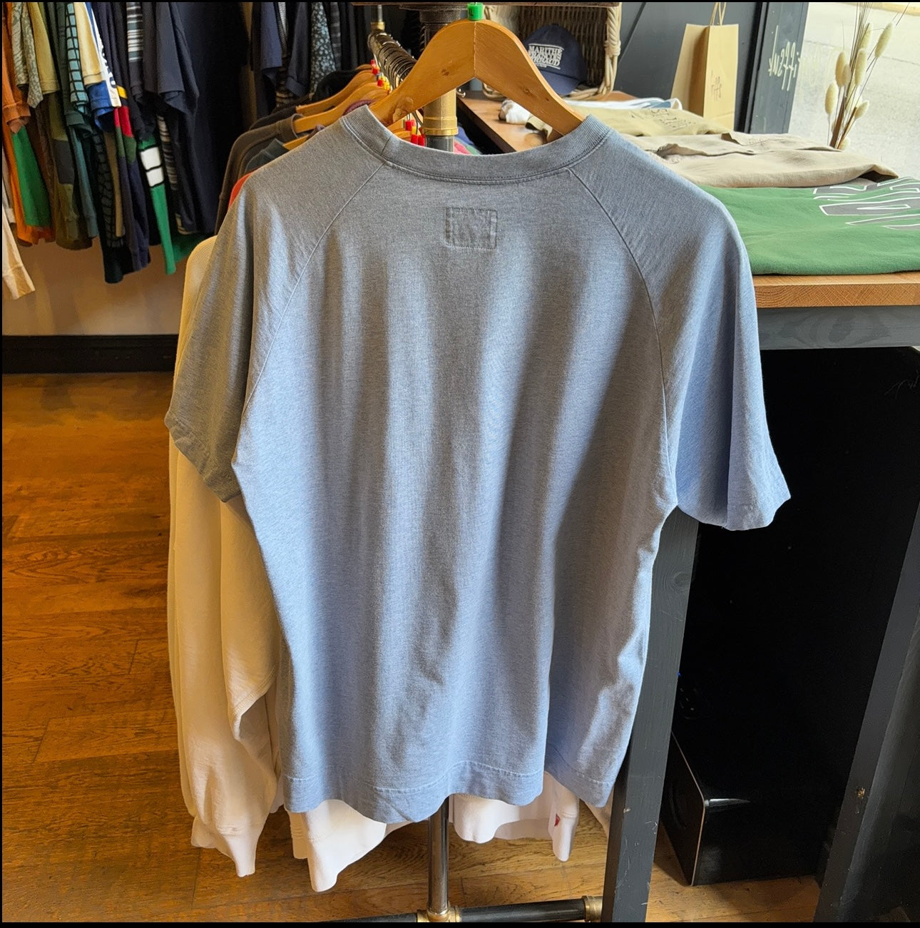 Evisu Raglan Sleeve Graphic T-Shirt Light Blue (XL)