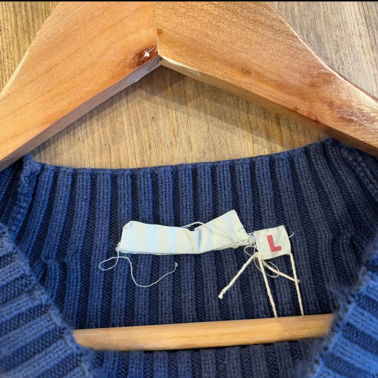 Quiksilver Pullover Ribbed Knit Jumper Blue (Large)