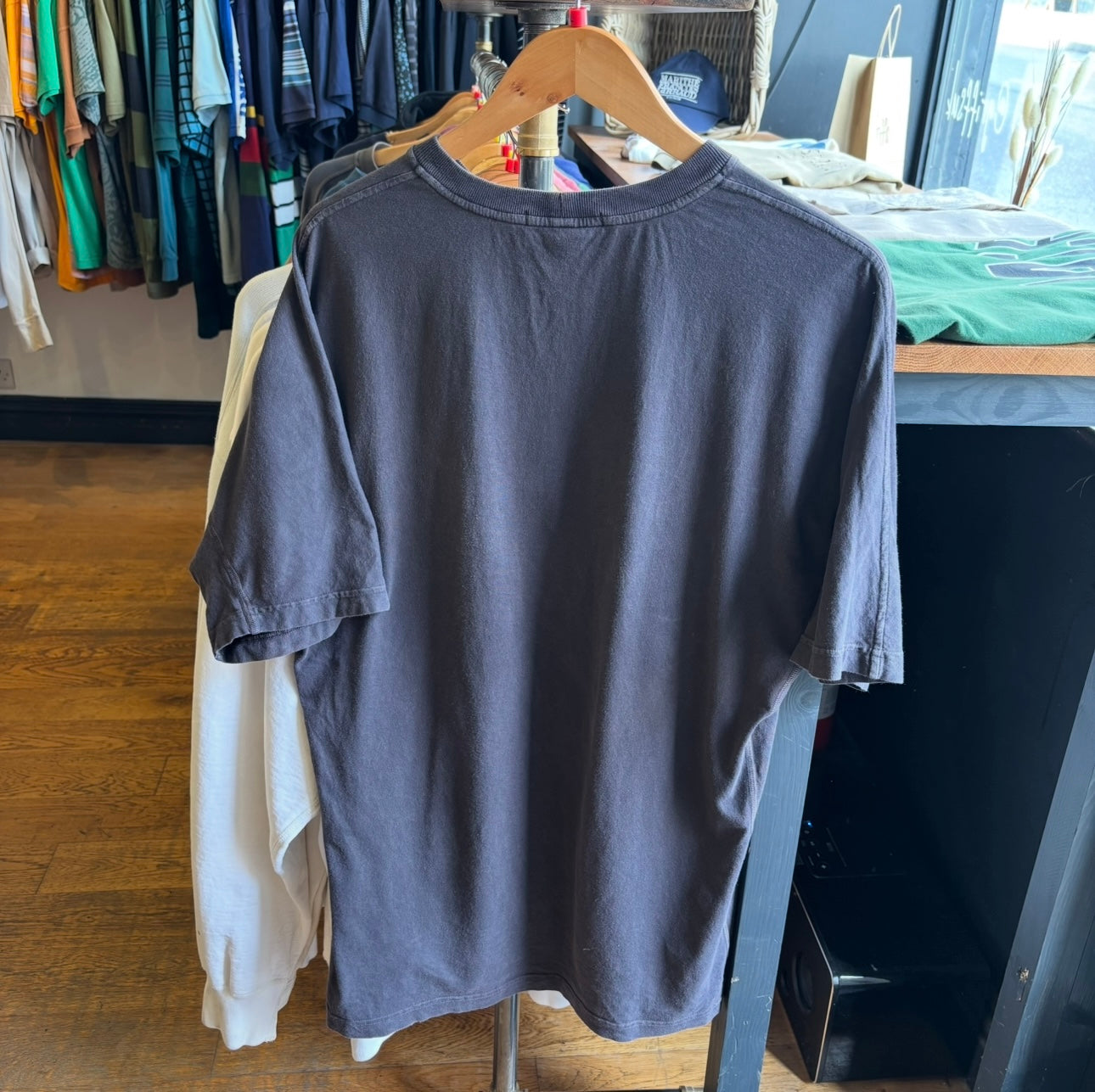 Stone Island Mirror Spellout Logo T-Shirt Black (Large)