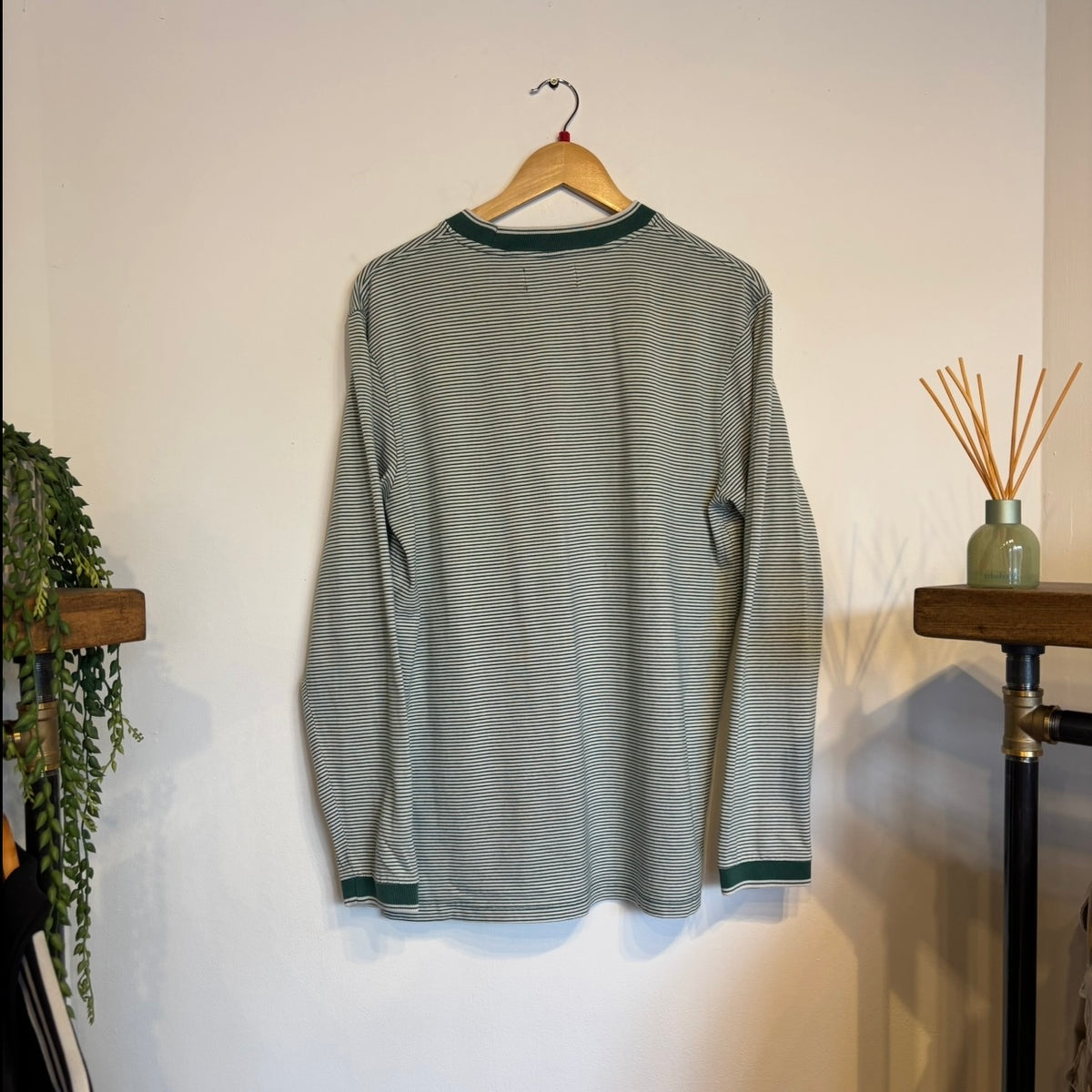 Palace Jeans FW17 Stripe Longsleeve T-Shirt Green (Large)