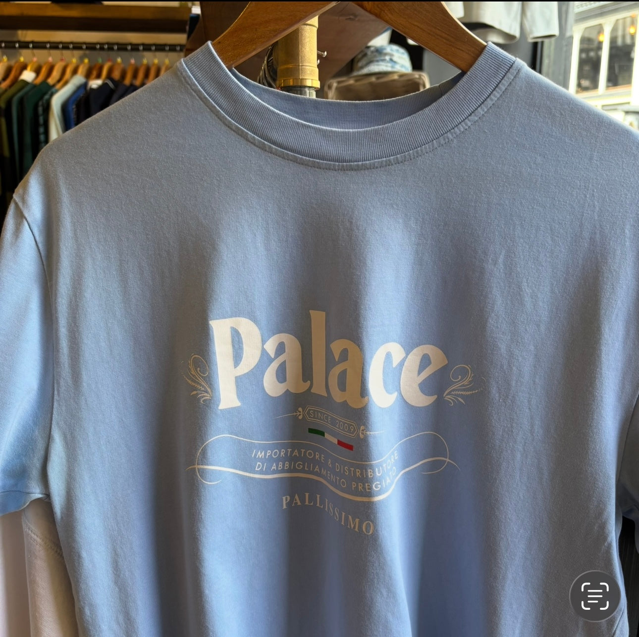 Palace SS24 Pallissimo Graphic T-Shirt Light Blue (Medium)
