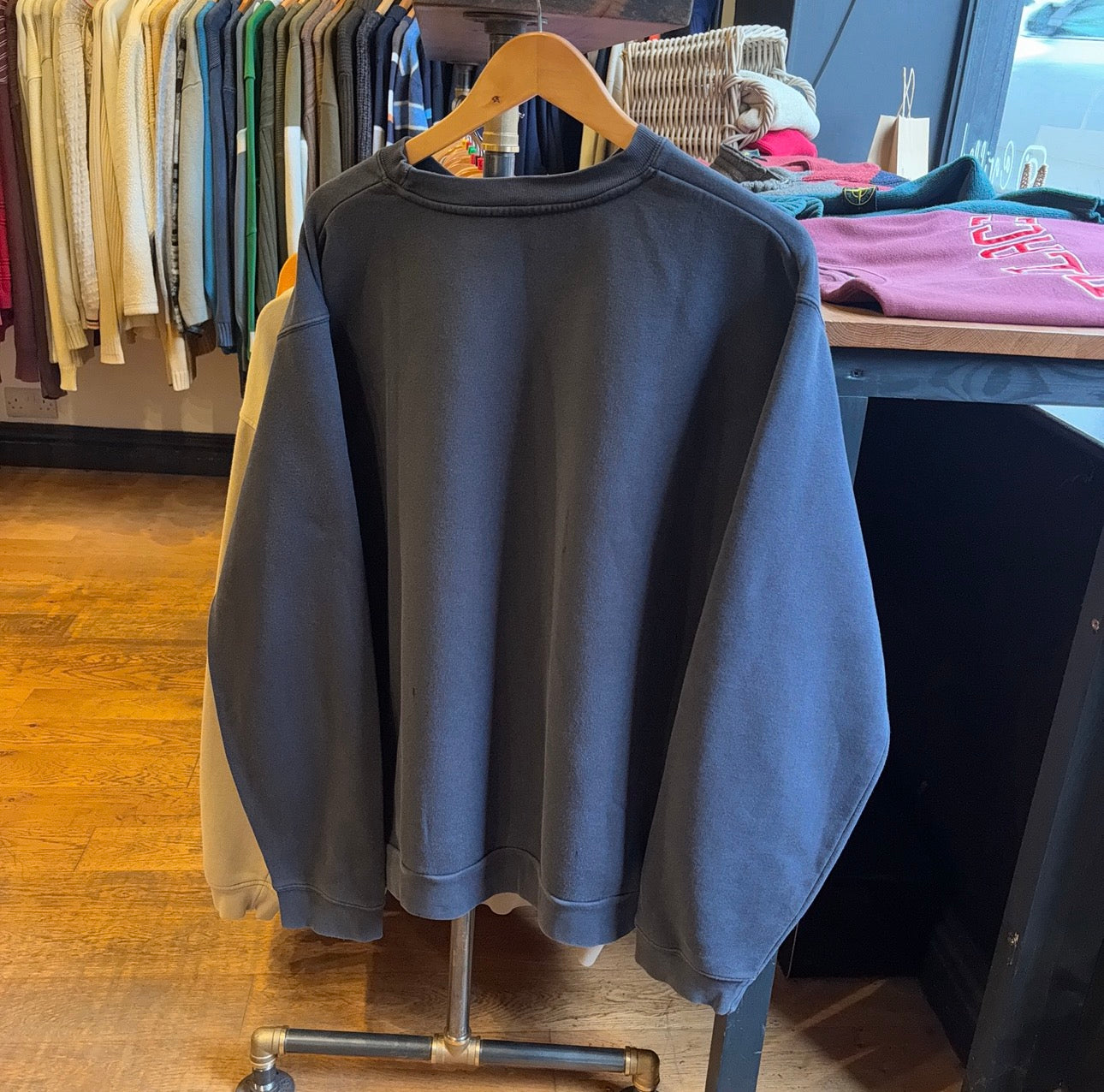 Timberland Weathergear Spellout Oversized Sweatshirt Navy (XL)