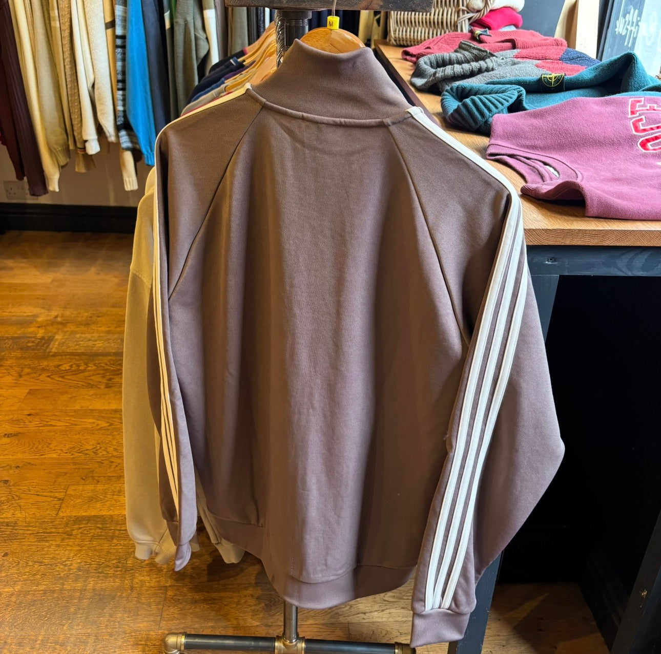 Adidas Zip Up Track Jacket Brown (Medium)