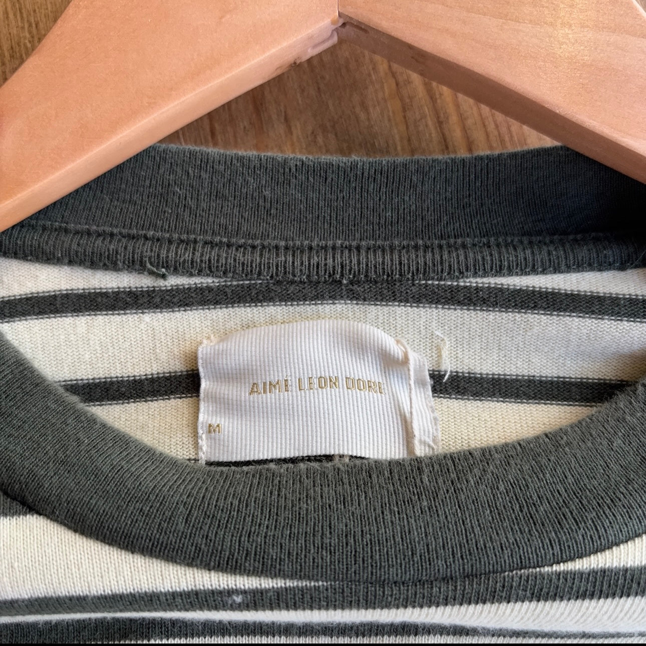 Aime Leon Dore Striped Longsleeve T-Shirt Yellow/ Green (Medium)