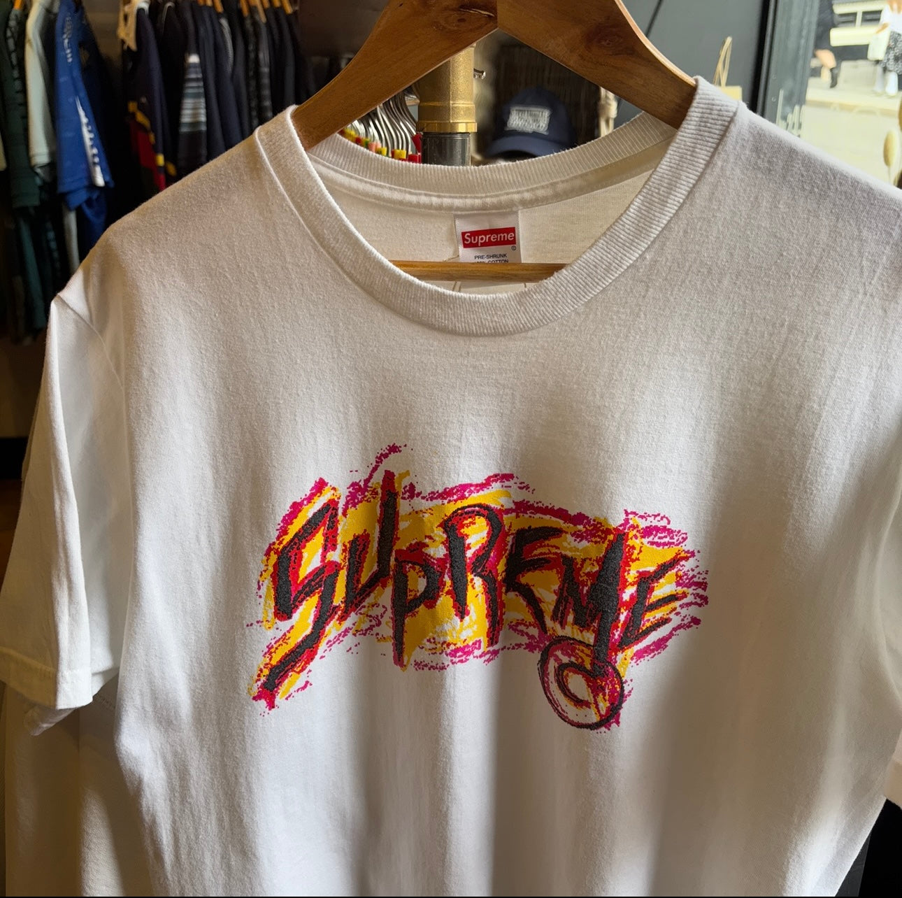 Supreme FW20 Scratch Print T-Shirt White (Medium)