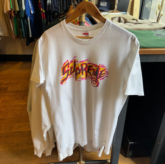 Supreme FW20 Scratch Print T-Shirt White (Medium)