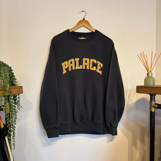 Palace FW20 Alas Spellout Crew Sweatshirt Navy (Large)