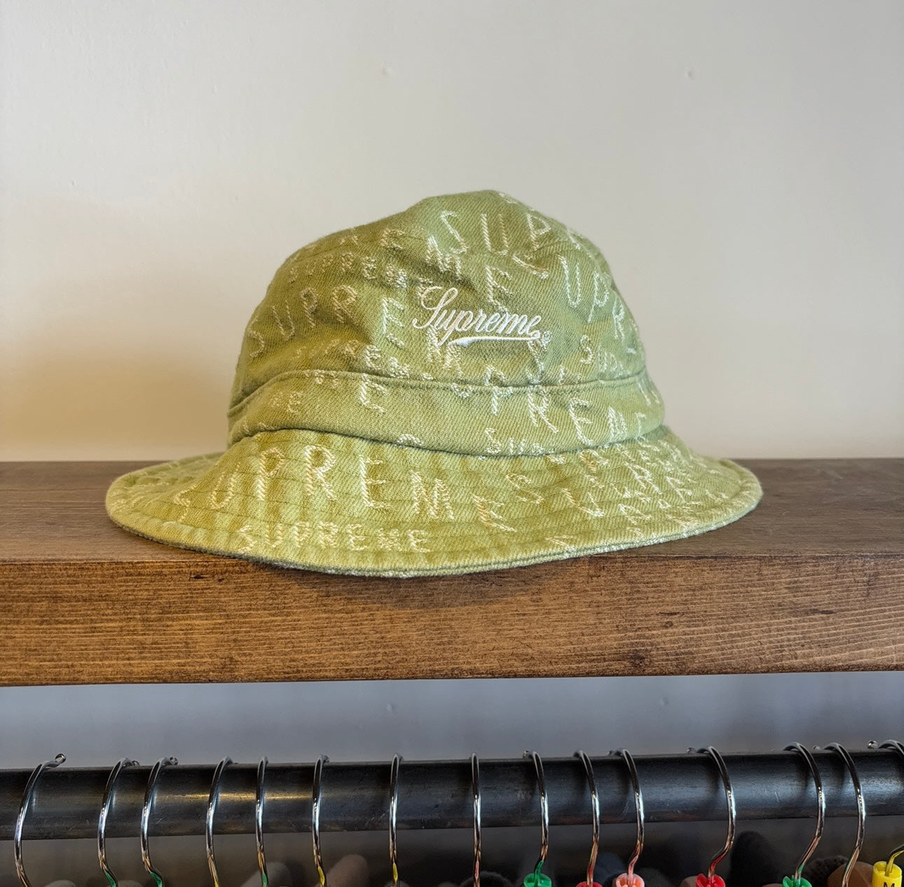 Supreme SS21 Warp Jacquard Logos Denim Crusher Sage