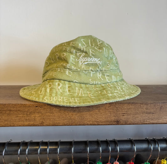 Supreme SS21 Warp Jacquard Logos Denim Crusher Sage
