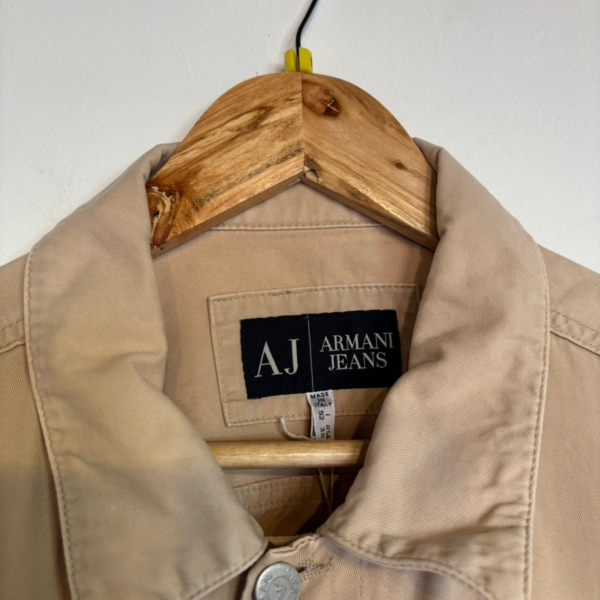 Armani Jeans Button Up Lightweight Jacket Beige (Medium)