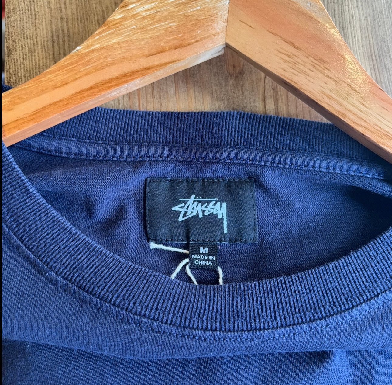 Stussy Basic Stock Logo Longsleeve T-Shirt Navy (Medium)