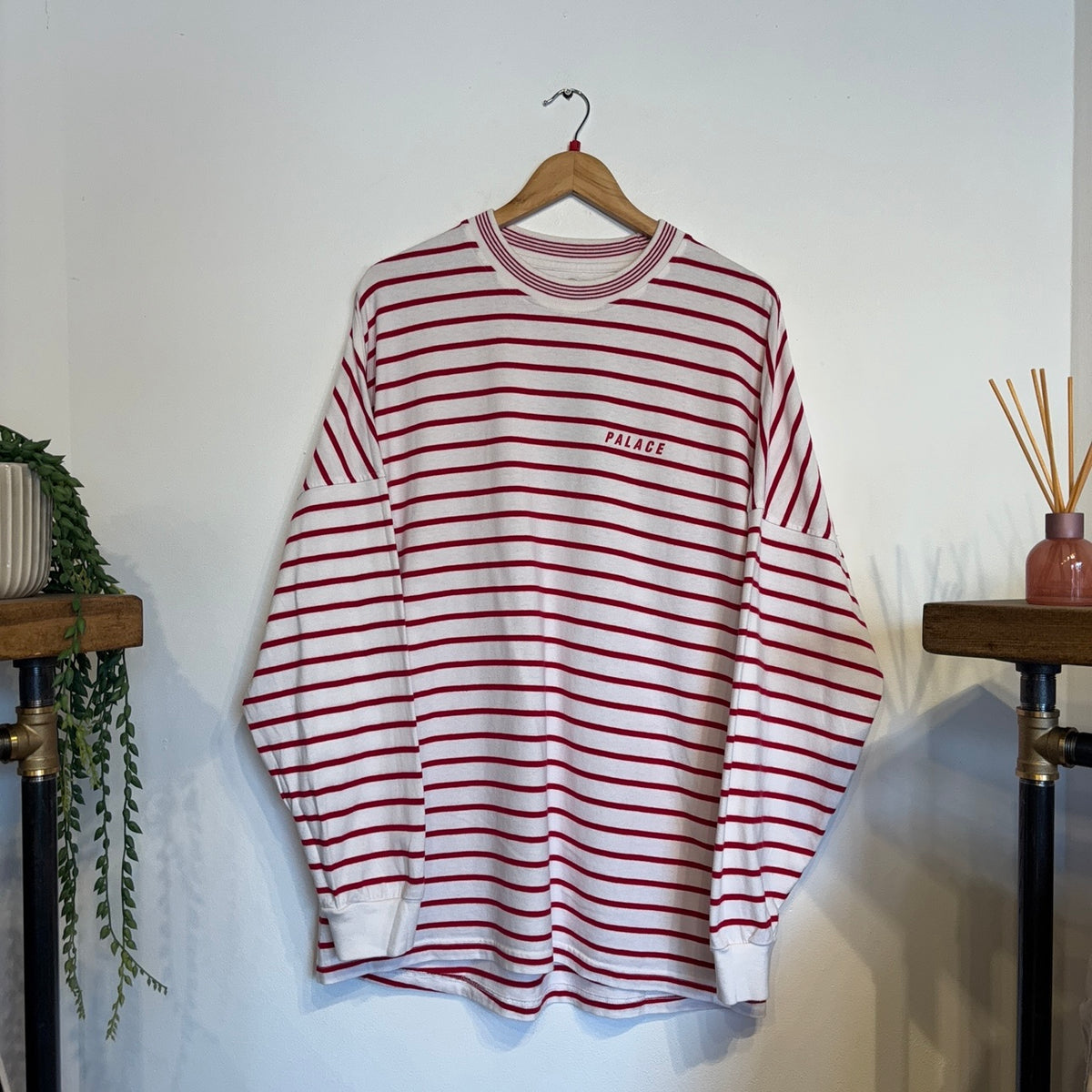 Palace FW21 Rule Longsleeve T-Shirt White/ Red (Large)