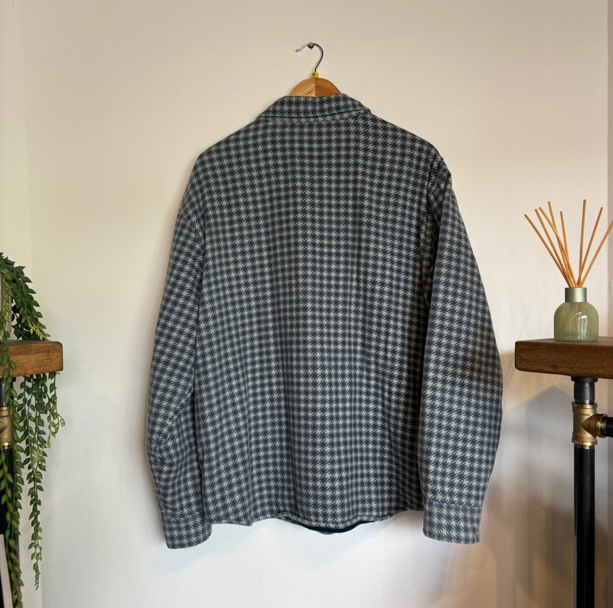 Supreme FW22 Flannel Hooded Shirt Blue (Medium)