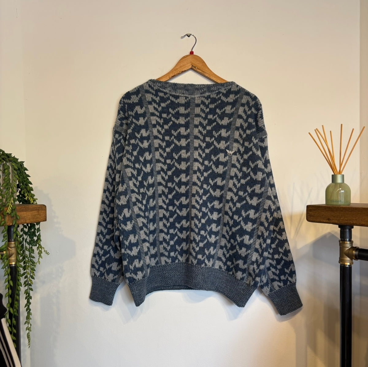 Emporio Armani Funky Pullover Knit Jumper Blue (Large)