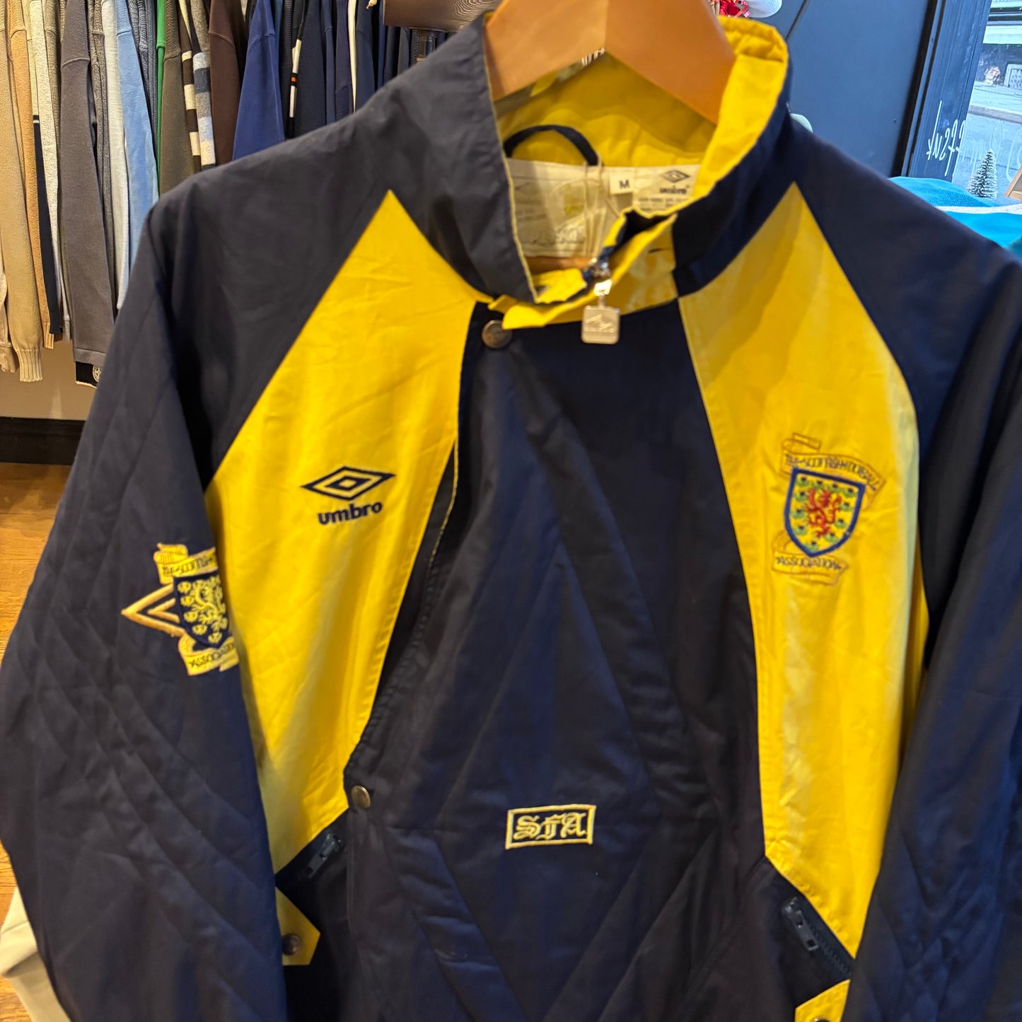 Umbro Scotland 1990 Training Drill Top Navy (Medium)