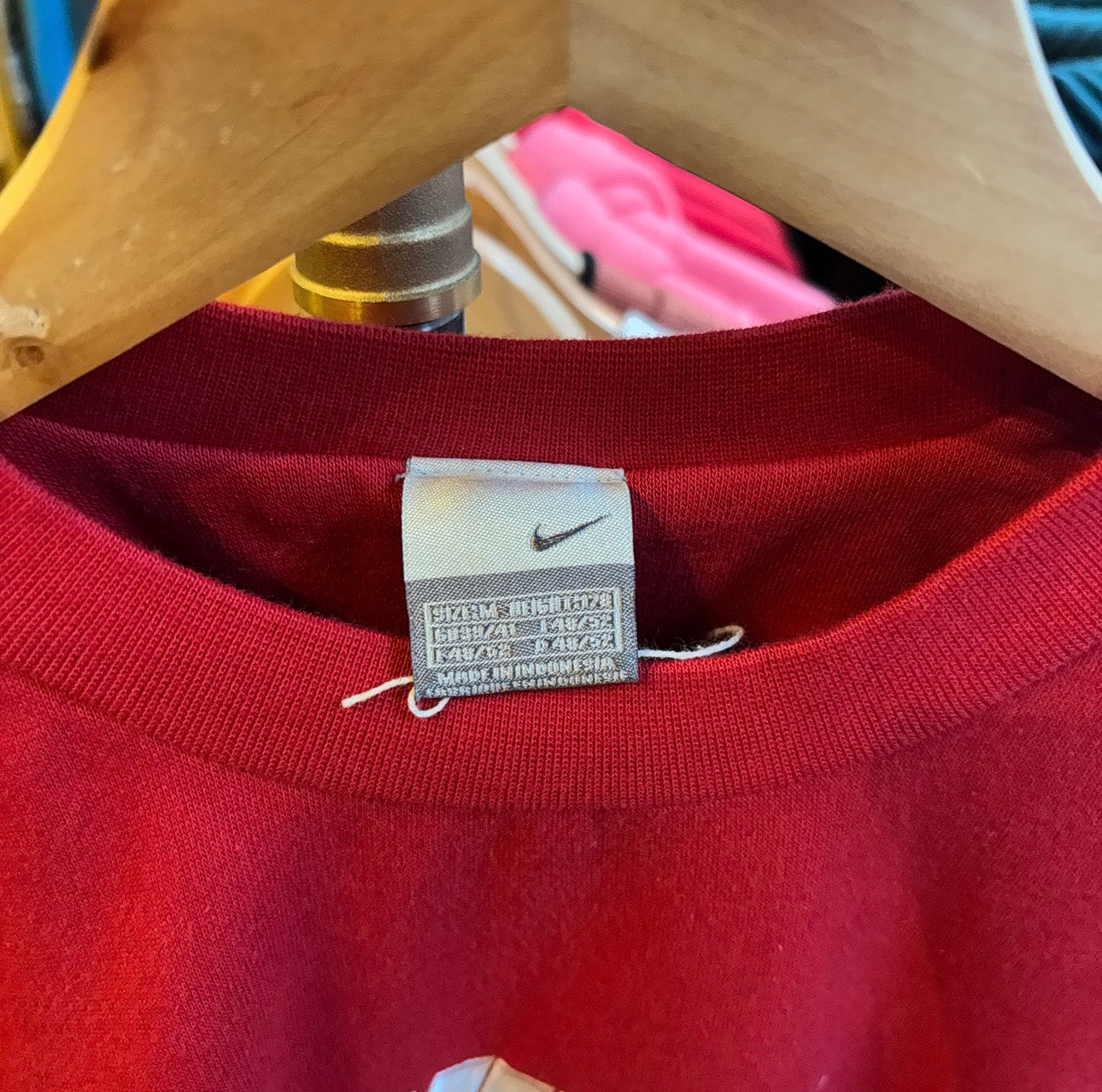 Nike Air Spellout Oversized Sweatshirt Red (Medium)