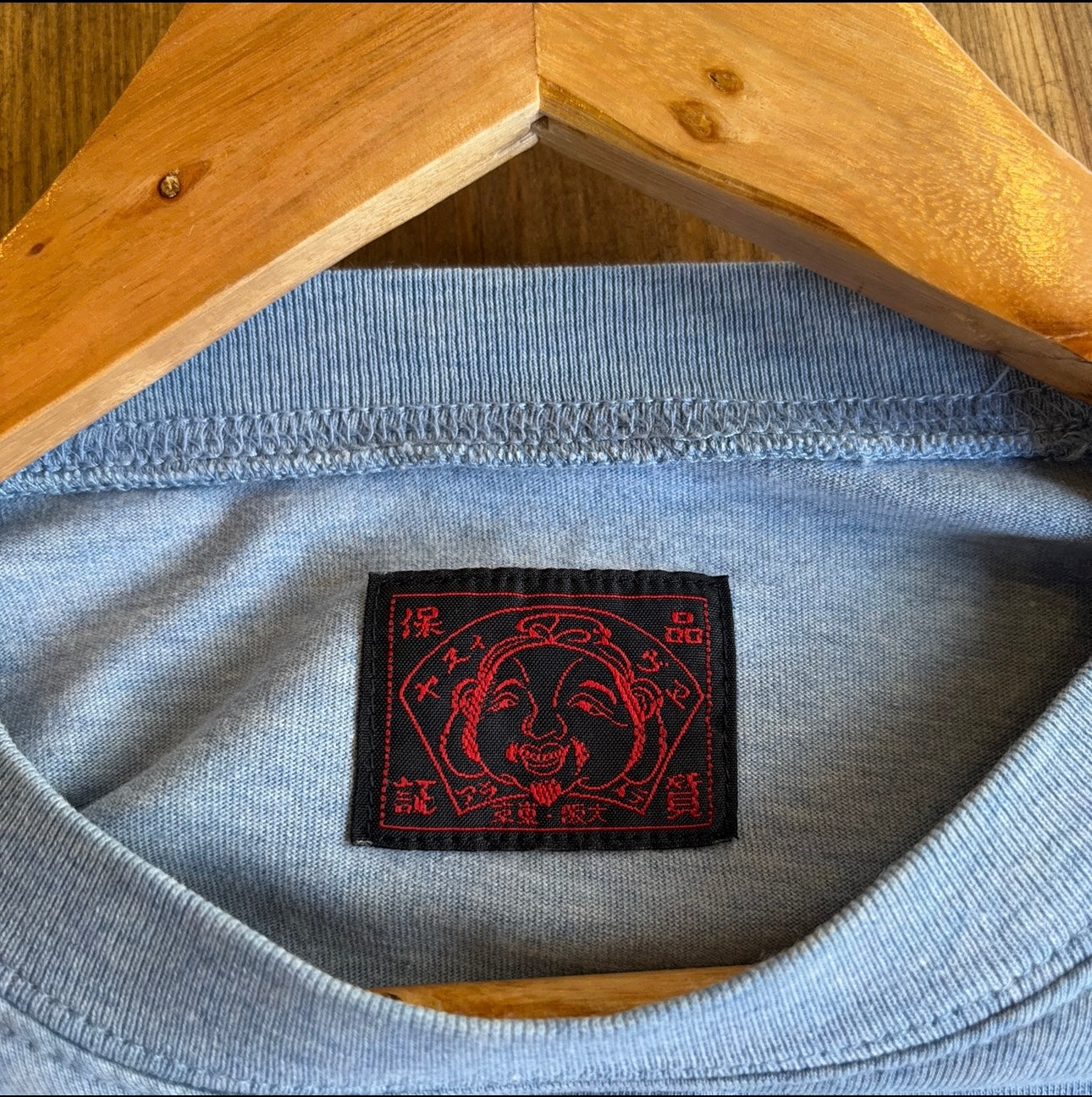 Evisu Raglan Sleeve Graphic T-Shirt Light Blue (XL)