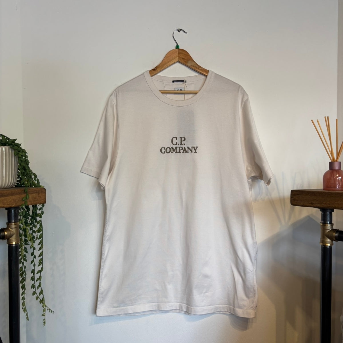 CP Company Embroidered Logo T-Shirt White (XL)