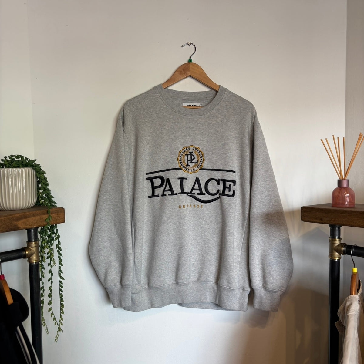 Palace SS24 Universe Crew Sweatshirt Grey (XL)