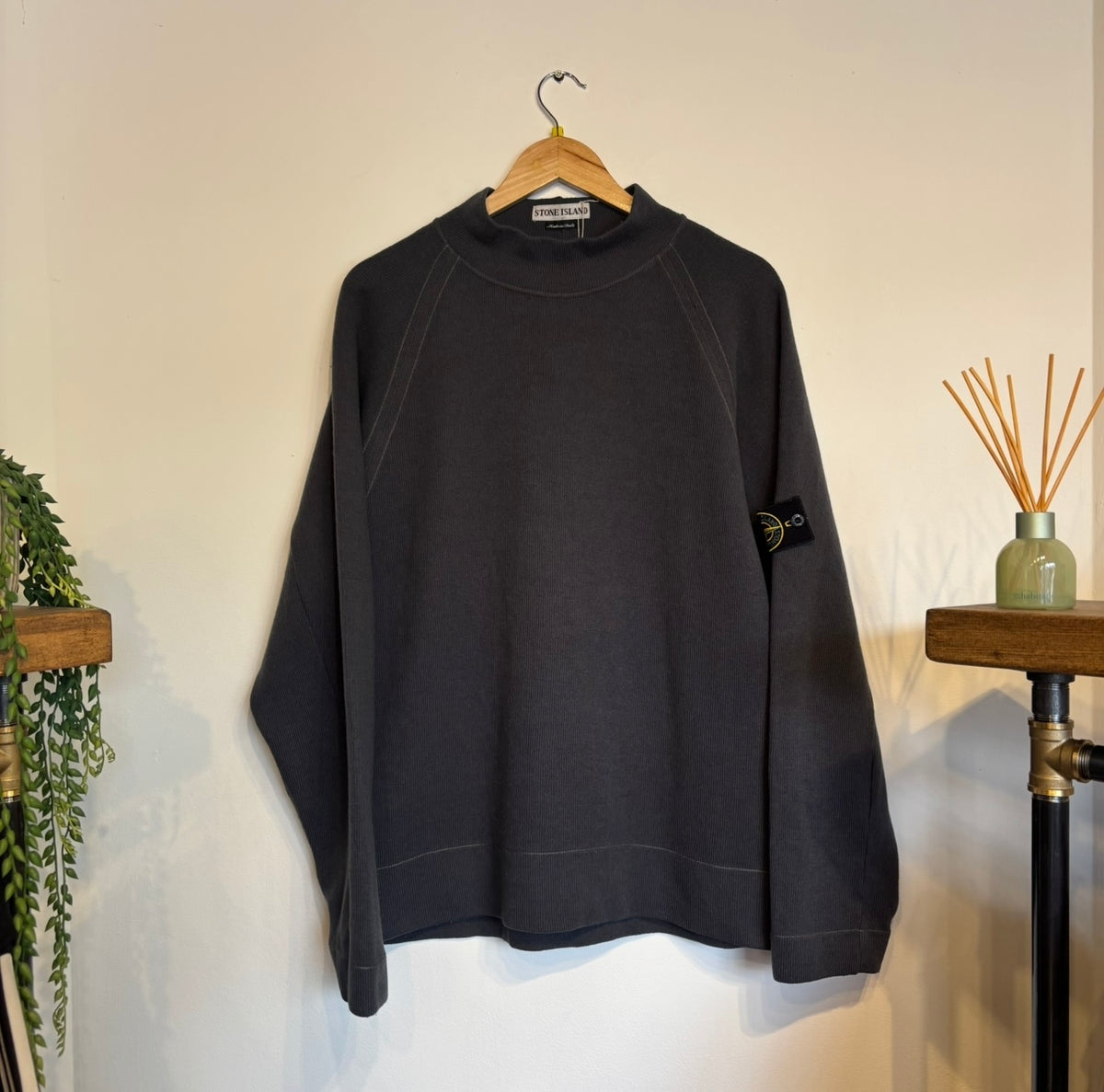 Stone Island A/W 1998 Pullover Knit Jumper Grey (Medium)