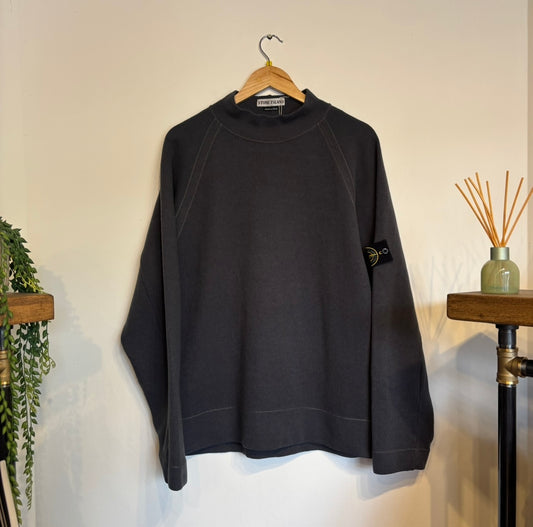 Stone Island A/W 1998 Pullover Knit Jumper Grey (Medium)