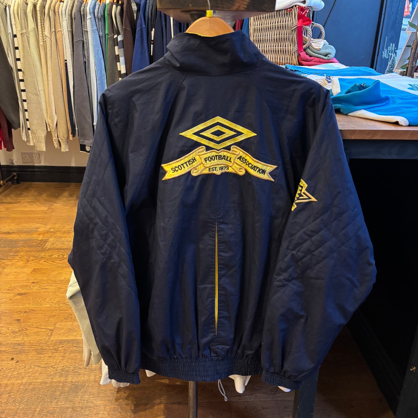 Umbro Scotland 1990 Training Drill Top Navy (Medium)