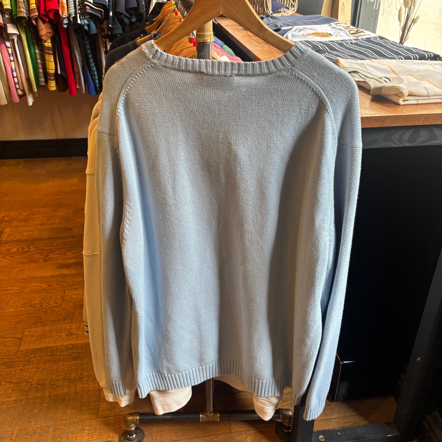 Yves Saint Laurent Pullover Knit Jumper Light Blue (Large)