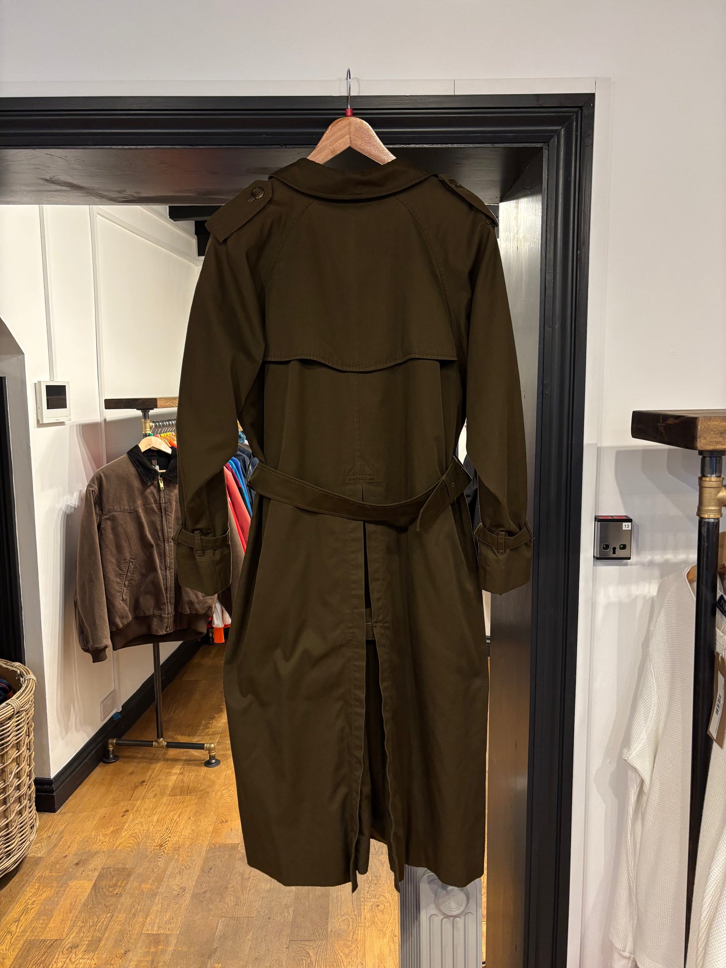 Burberry 70's Trench Coat Olive (16 Long)
