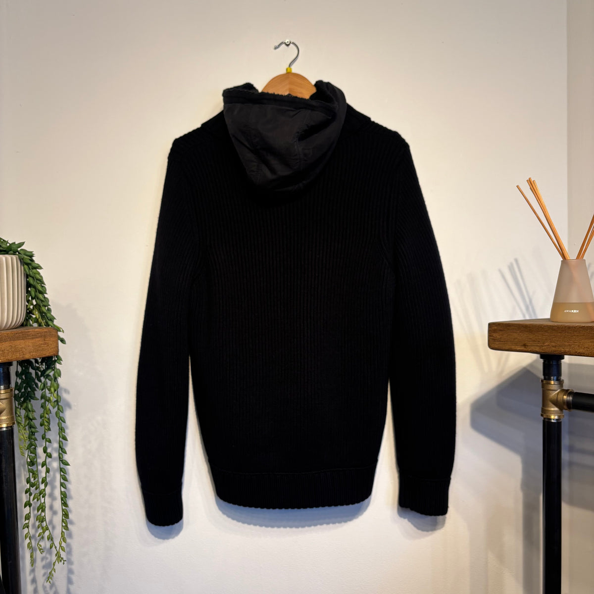 CP Company A/W 2006 Hooded Zip Knit Jumper Black (Medium)
