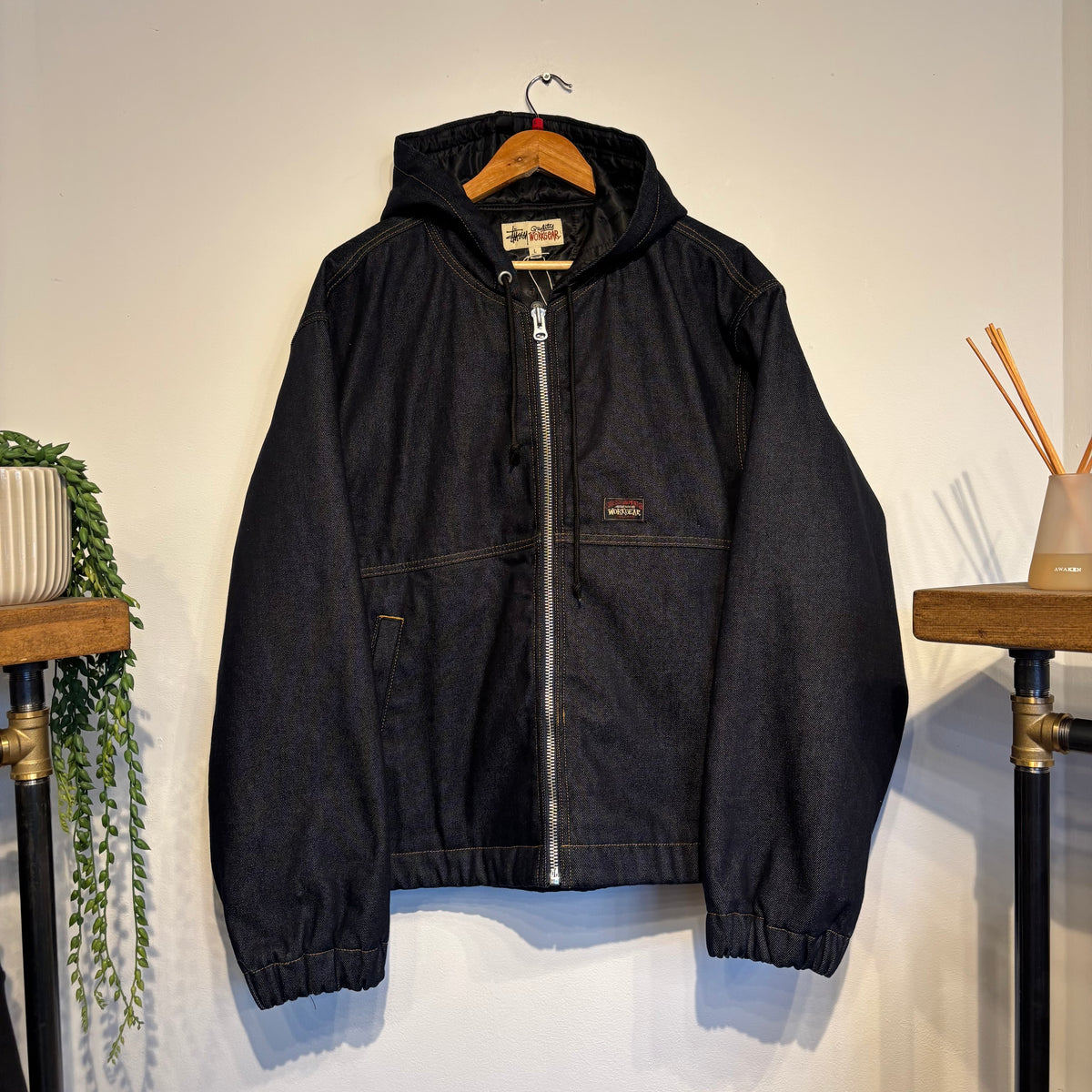 Stussy Insulated Work Jacket Raw Denim (Large)