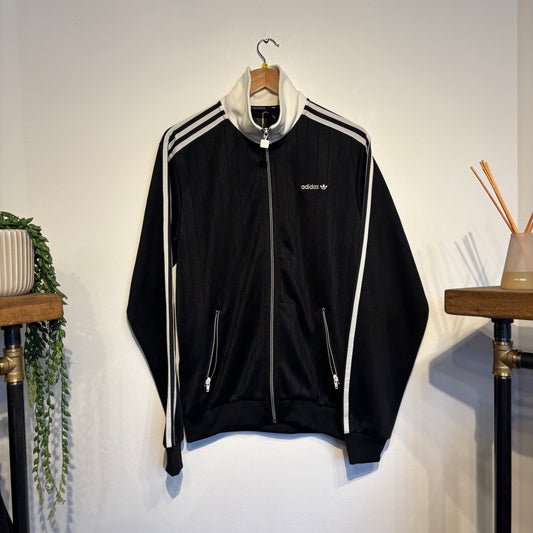 Adidas Beckenbauer Zip Track Jacket Black/ White (Medium)
